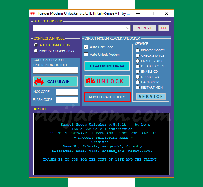 Huawei Modem Unlocker V5.8.1b Tool (Free Download)